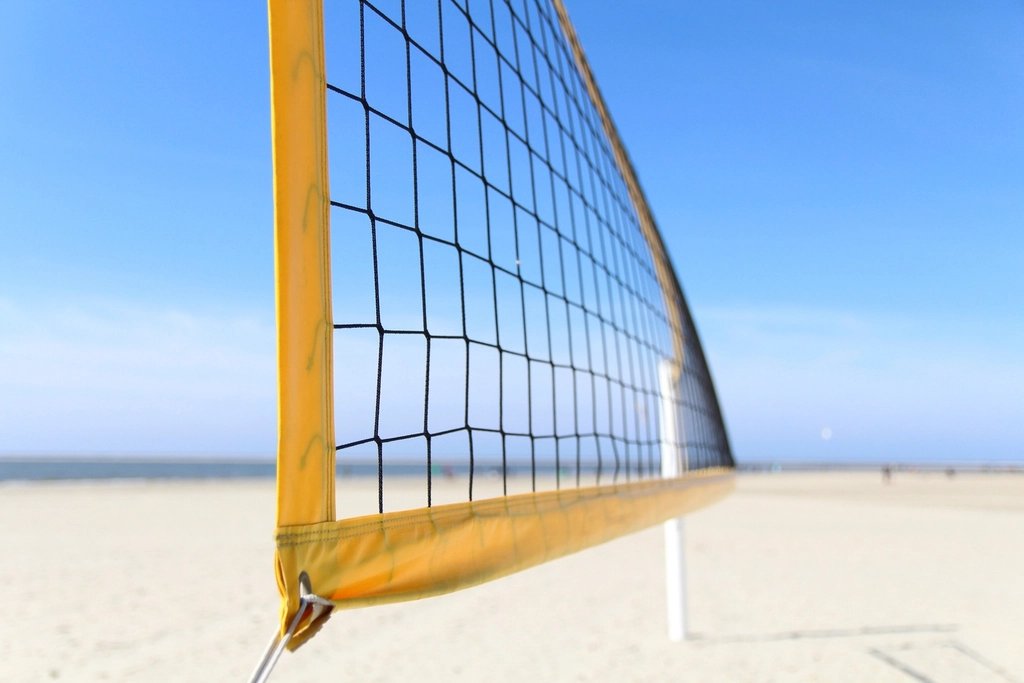 Volleyball net against the sky
