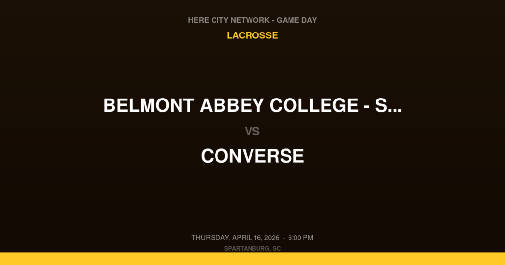 Belmont Abbey College – Summer Bash (Tropical Night) vs. Converse — Lacrosse Game Day — Spartanburg, SC