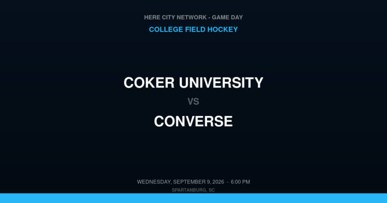 Coker University vs. Converse — College Field Hockey Game Day — Spartanburg, SC — Sep 9, 2026