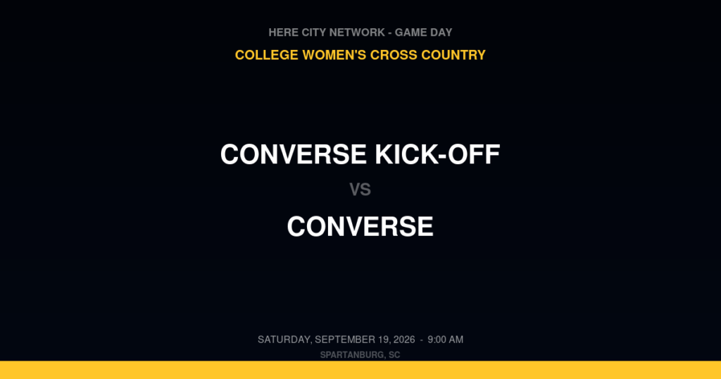 Converse Kick-Off vs. Converse — College Men's Cross Country Game Day — Spartanburg, SC — Sep 19, 2026