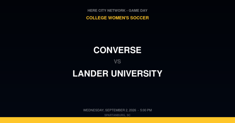 Converse vs. Lander University — College Women's Soccer Game Day — Spartanburg, SC — Sep 2, 2026