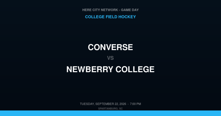 Converse vs. Newberry College — College Field Hockey Game Day — Spartanburg, SC — Sep 22, 2026