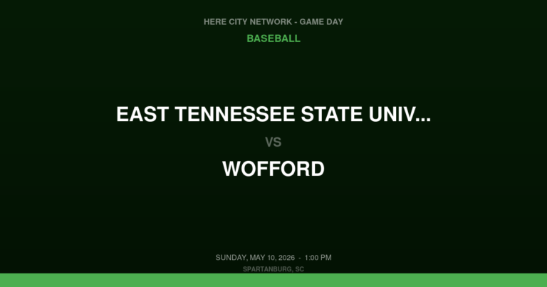 East Tennessee State University vs. Wofford — Baseball Game Day — Spartanburg, SC — May 10, 2026
