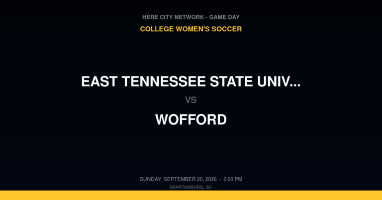 East Tennessee State University vs. Wofford — College Women's Soccer Game Day — Spartanburg, SC — Sep 20, 2026