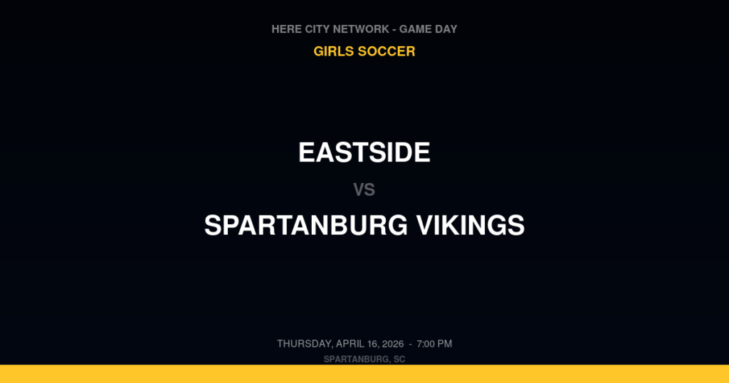 EASTSIDE vs. Spartanburg Vikings — Girls Soccer Game Day — Spartanburg, SC