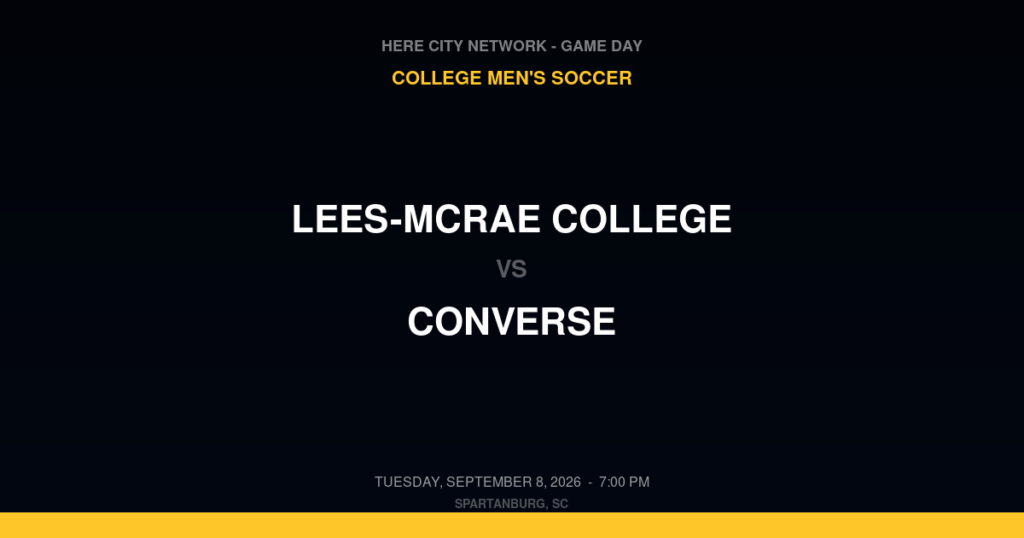 Lees-McRae College vs. Converse — College Women's Soccer Game Day — Spartanburg, SC — Sep 8, 2026
