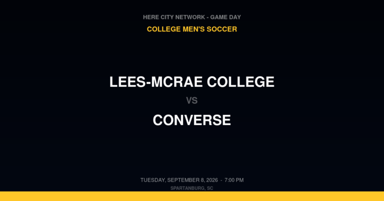 Lees-McRae College vs. Converse — College Men's Soccer Game Day — Spartanburg, SC — Sep 8, 2026