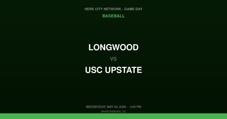 Longwood vs. USC Upstate — Baseball Game Day — Spartanburg, SC — May 20, 2026