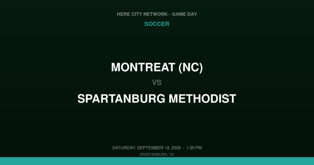 Montreat (NC) vs. Spartanburg Methodist — Soccer Game Day — Spartanburg, SC — Sep 19, 2026