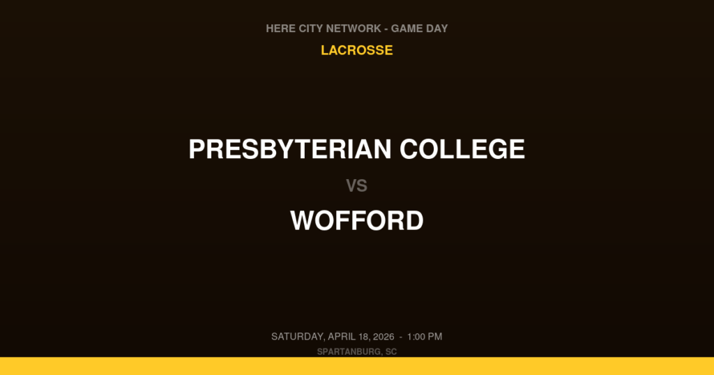 Presbyterian College vs. Wofford — Lacrosse Game Day — Spartanburg, SC
