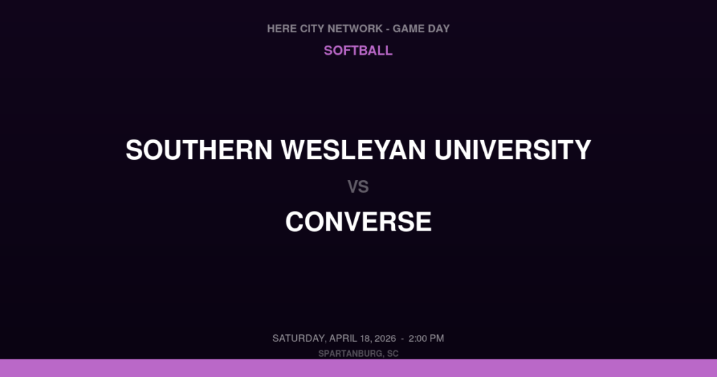 Southern Wesleyan University vs. Converse — Softball Game Day — Spartanburg, SC