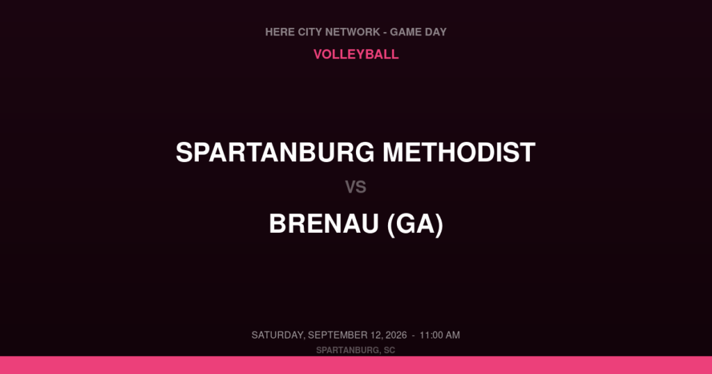 Spartanburg Methodist vs. Brenau (GA) — Volleyball Game Day — Spartanburg, SC — Sep 12, 2026