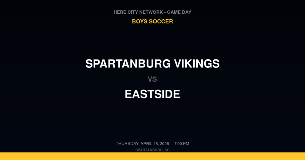 Spartanburg Vikings vs. EASTSIDE — Boys Soccer Game Day — Spartanburg, SC