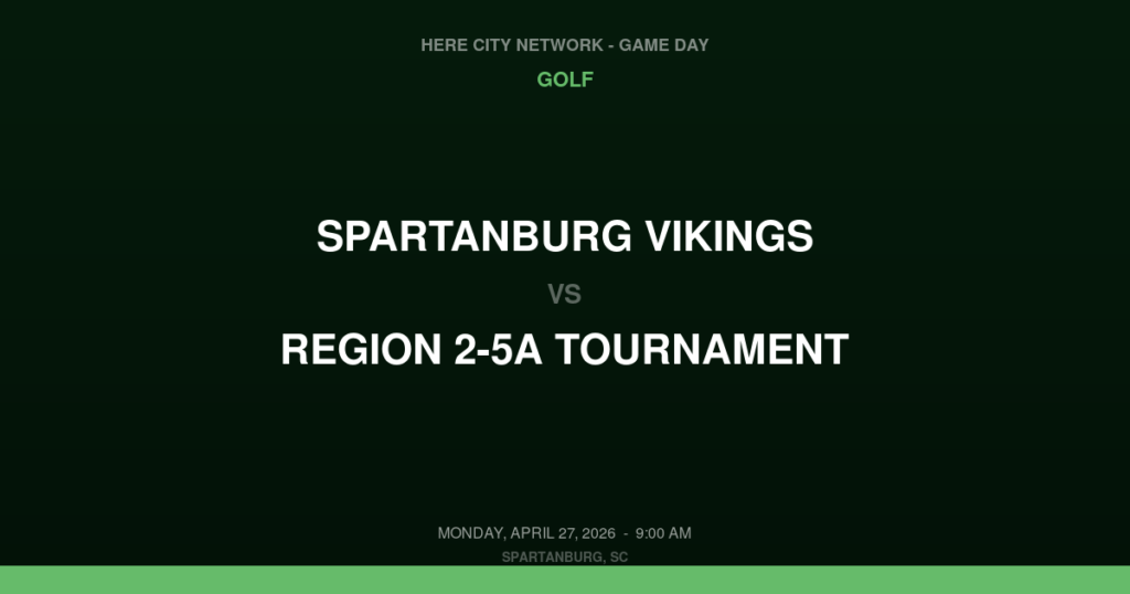Spartanburg Vikings vs. REGION 2-5A TOURNAMENT — Golf Game Day — Spartanburg, SC