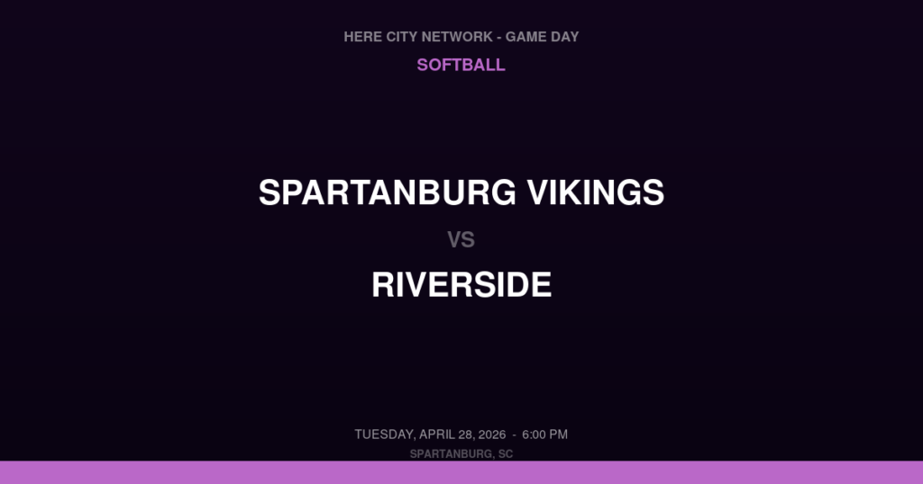 Spartanburg Vikings vs. RIVERSIDE — Softball Game Day — Spartanburg, SC — final pending