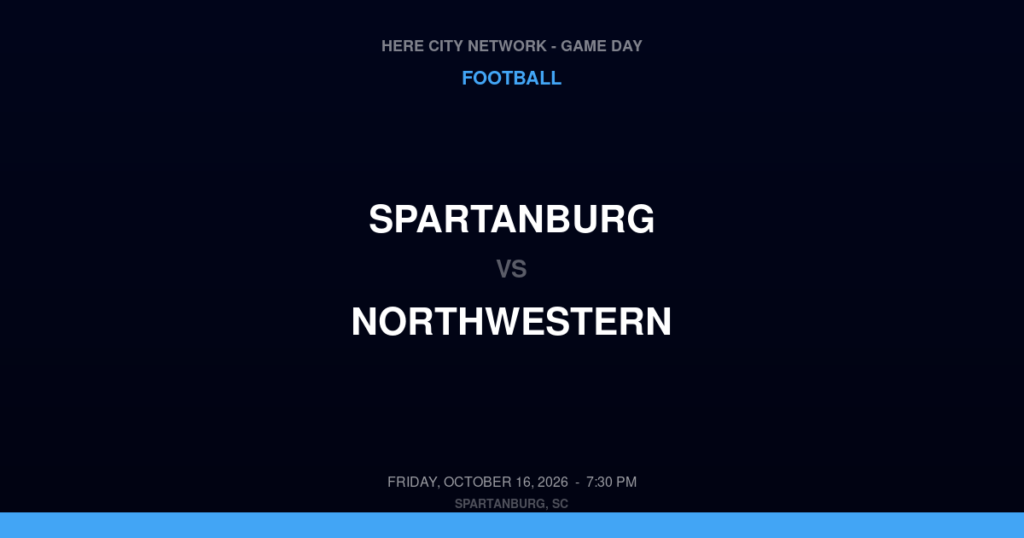 Spartanburg vs. Northwestern — Football Game Day — Rock Hill, SC — Oct 16, 2026