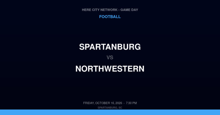 Spartanburg vs. Northwestern — Football Game Day — Rock Hill, SC — Oct 16, 2026