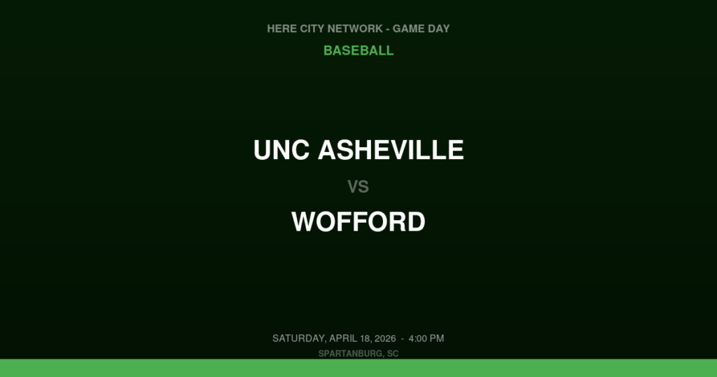 FINAL: UNC Asheville vs. Wofford — Baseball Game Day — Spartanburg, SC
