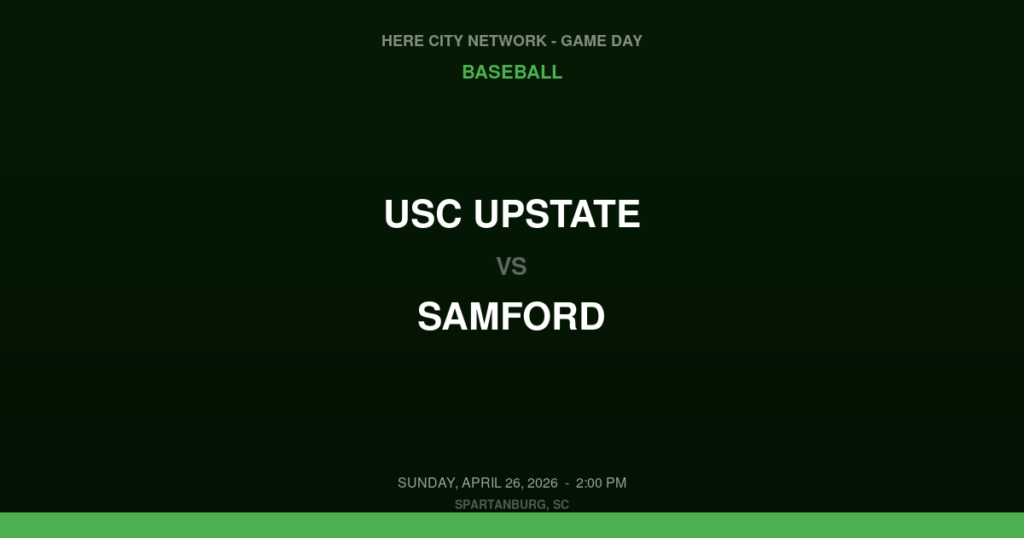 USC Upstate vs. Samford — Baseball Game Day — Spartanburg, SC
