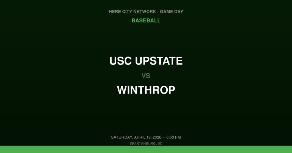 USC Upstate vs. Winthrop — Baseball Game Day — Spartanburg, SC