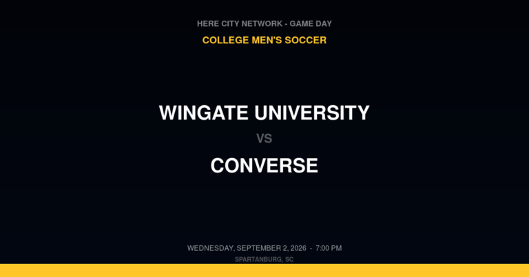 Wingate University vs. Converse — College Men's Soccer Game Day — Spartanburg, SC — Sep 2, 2026