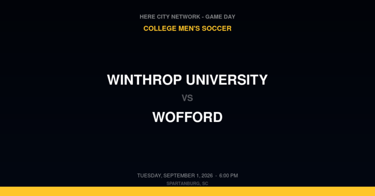 Winthrop University vs. Wofford — College Men's Soccer Game Day — Spartanburg, SC — Sep 1, 2026