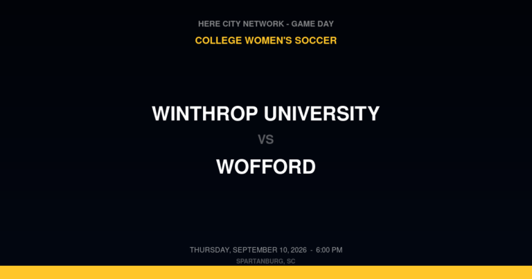 Winthrop University vs. Wofford — College Women's Soccer Game Day — Spartanburg, SC — Sep 10, 2026