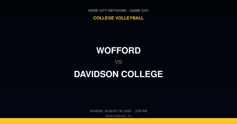 Wofford vs. Davidson College — College Volleyball Game Day — Spartanburg, SC — Aug 30, 2026