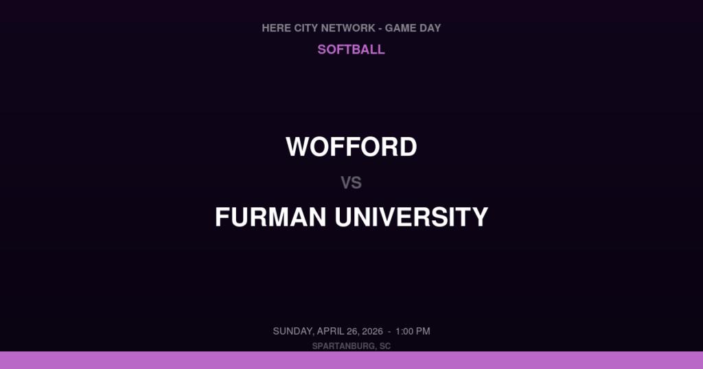 Wofford vs. Furman University — Softball Game Day — Spartanburg, SC