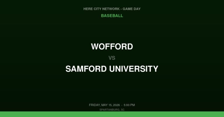 Wofford vs. Samford University — Baseball Game Day — Spartanburg, SC — May 15, 2026