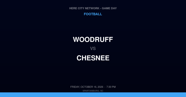 Woodruff vs. Chesnee — Football Game Day — Chesnee, SC — Oct 16, 2026